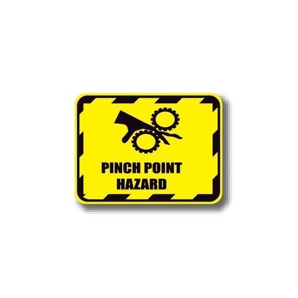 Ergomat 50in x 32in RECTANGLE SIGNS - Pinch Point Hazard DSV-SIGN 1600 #2179 -UEN - main